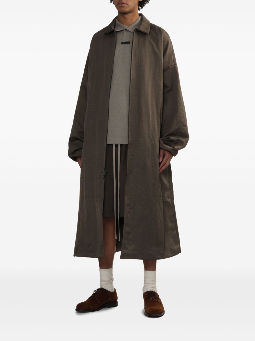 logo-print coat - 3