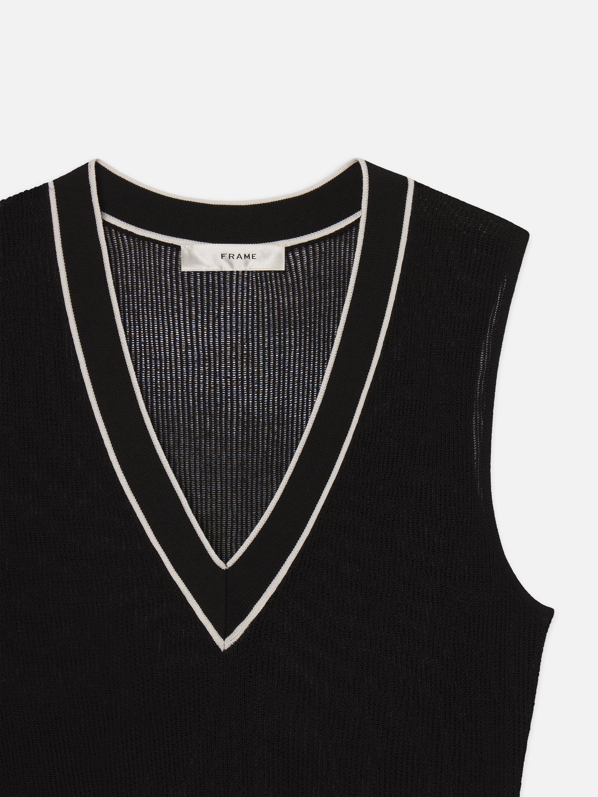The Varsity Vest in Black Multi - 3