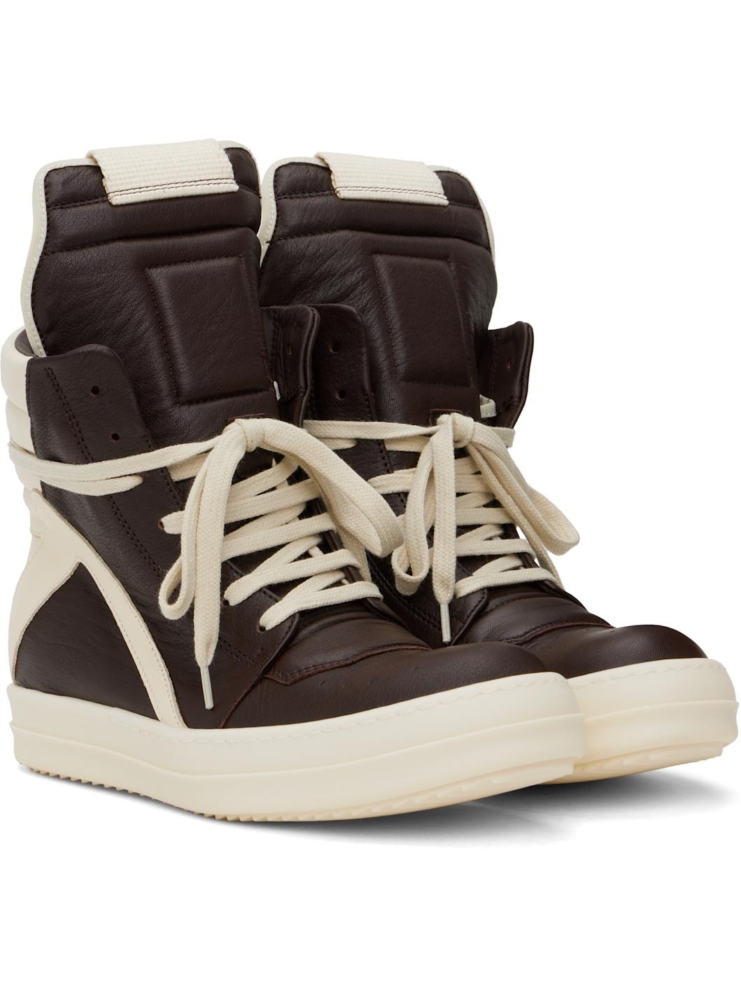 Brown & Off-White Hollywood Geobasket Sneakers - 4