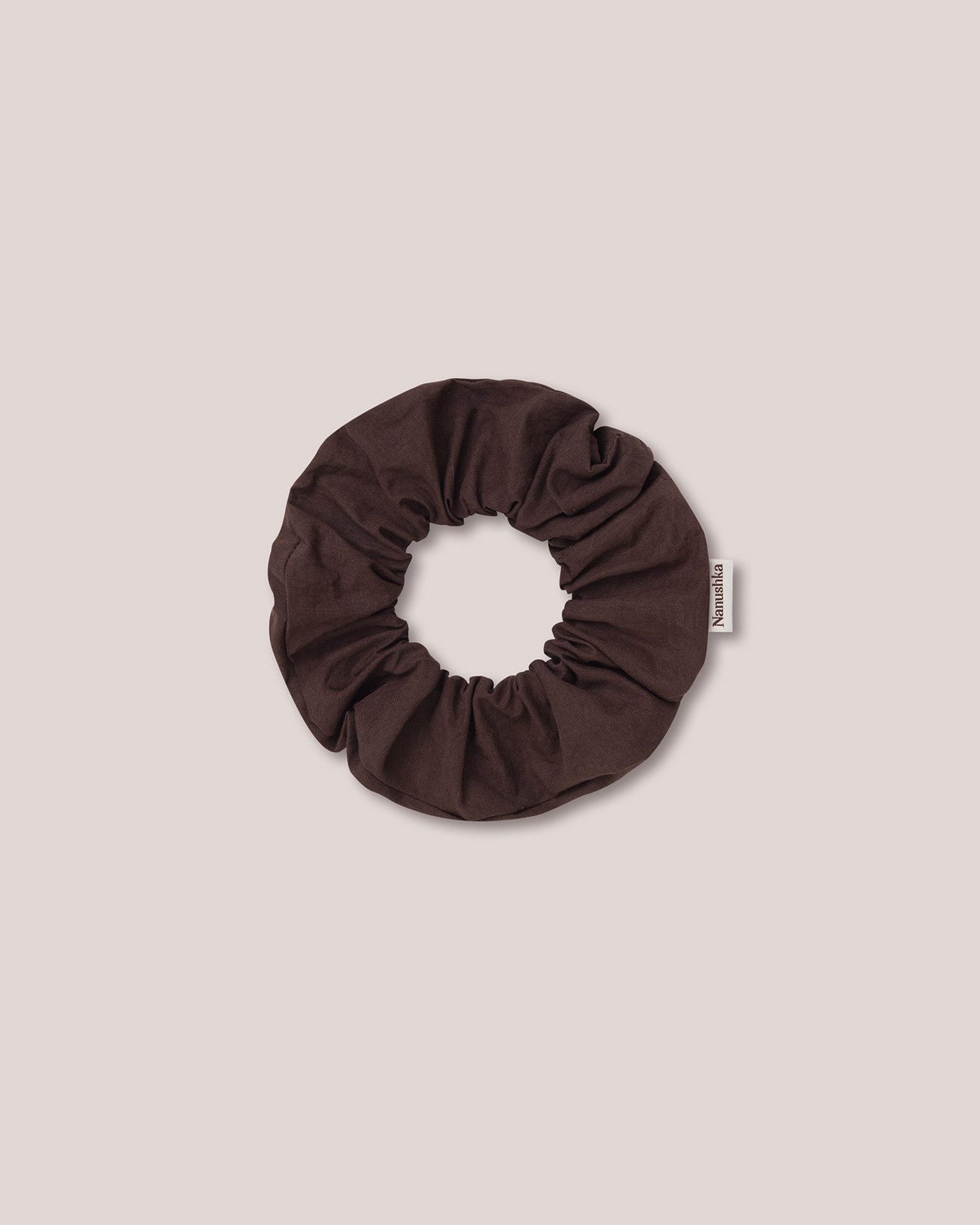 LOU - Poplin scrunchie - Brown - 1