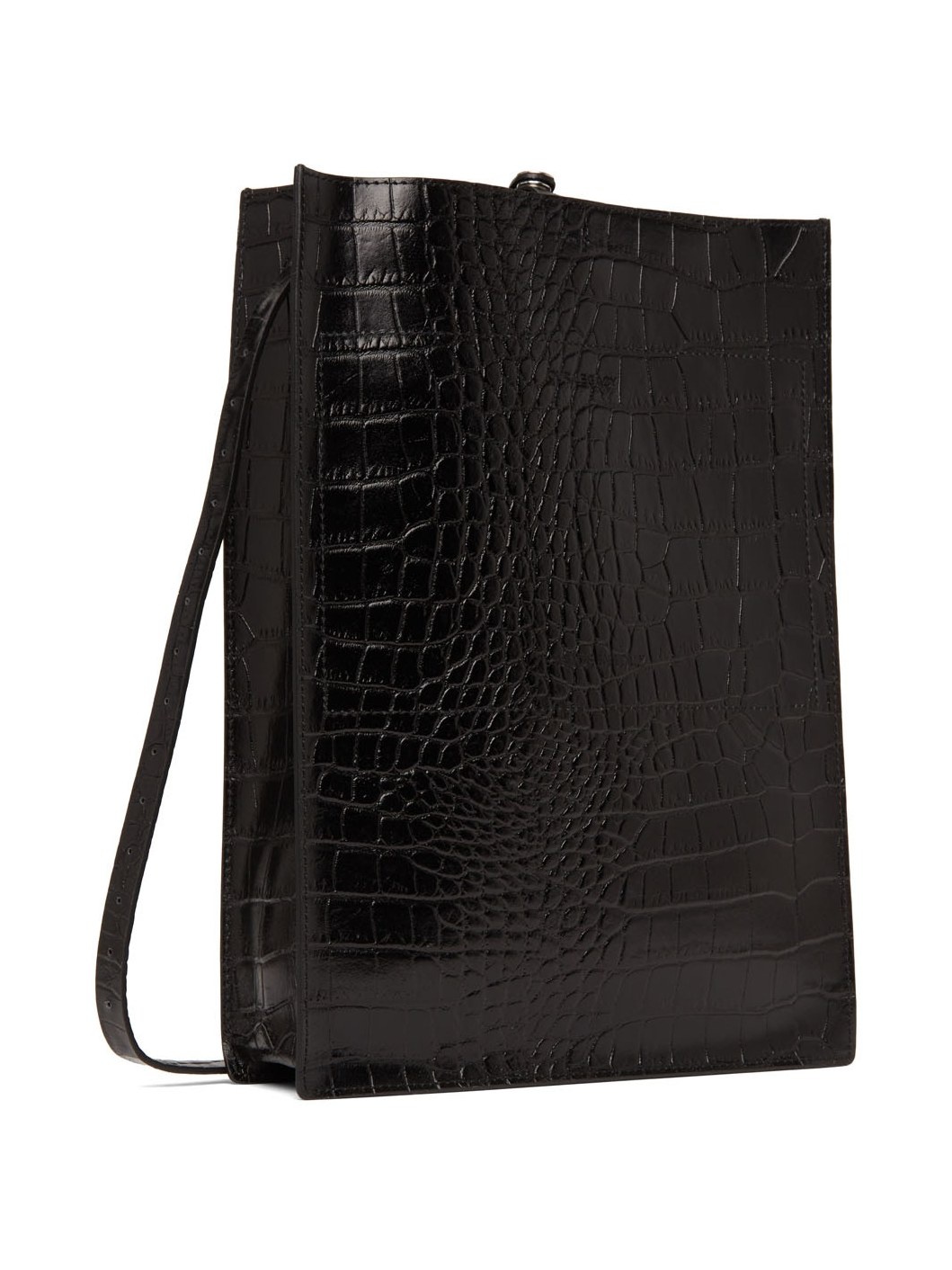 Our Legacy Black Croc Sub Tote | ssense | REVERSIBLE Our Legacy Black Croc Sub Tote | ssense | REVERSIBLE