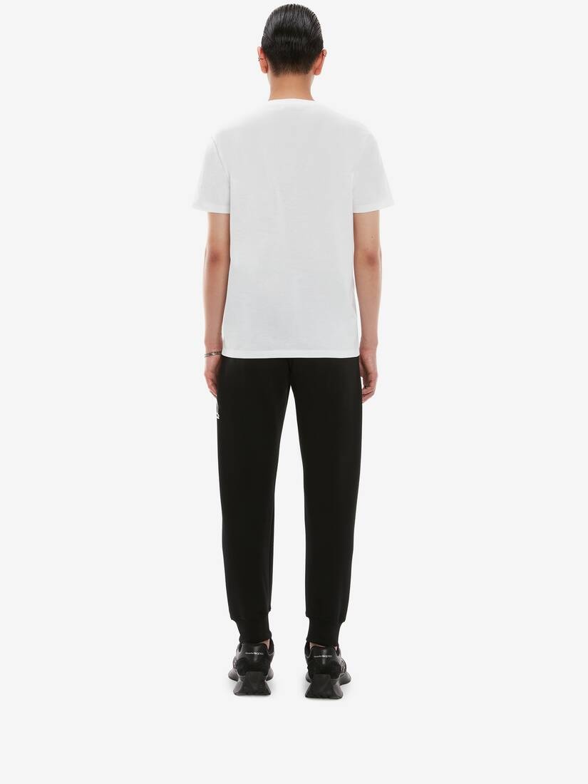 Alexander Mcqueen Signature T-shirt in White/black - 3