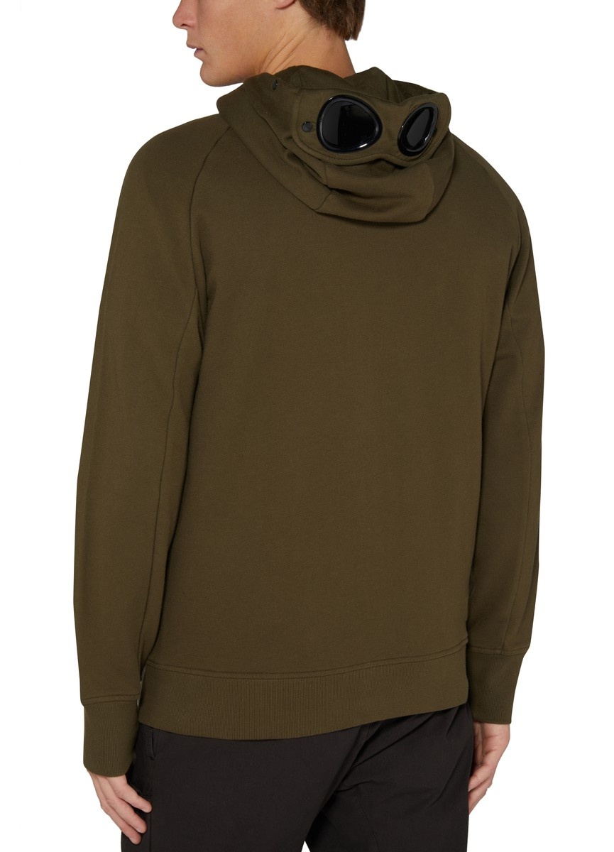 Diagonal Raised Fleece Goggle zipped hoodie - 5