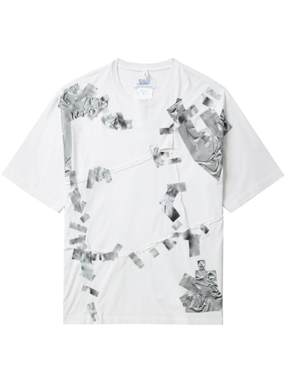 doublet tape-print T-shirt | REVERSIBLE