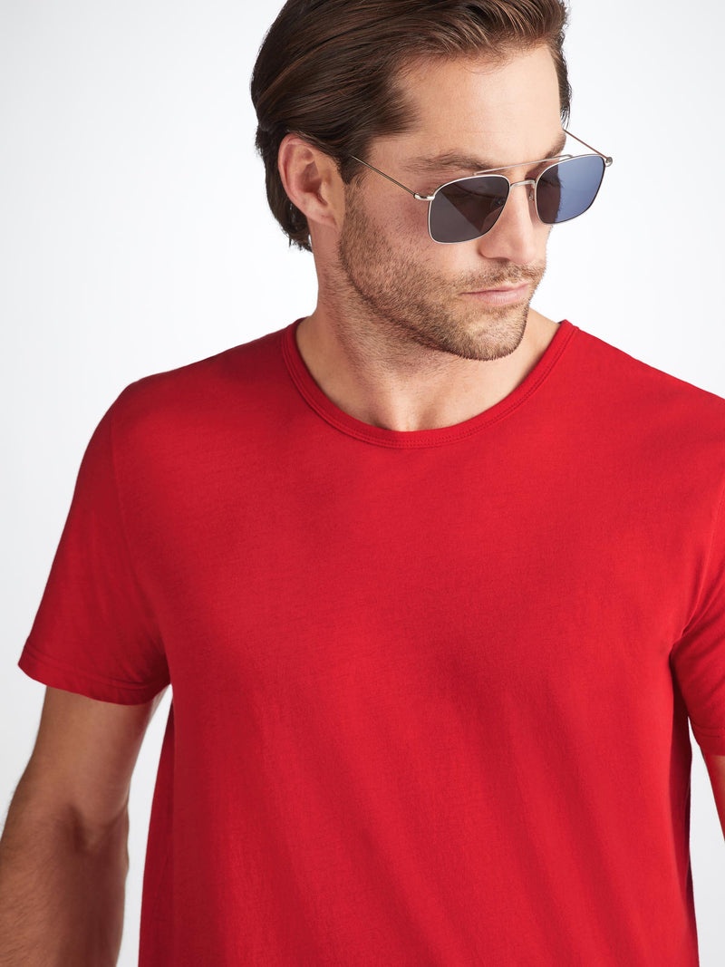 Men's Short Sleeve T-Shirt Riley 2 Pima Cotton Red - 5