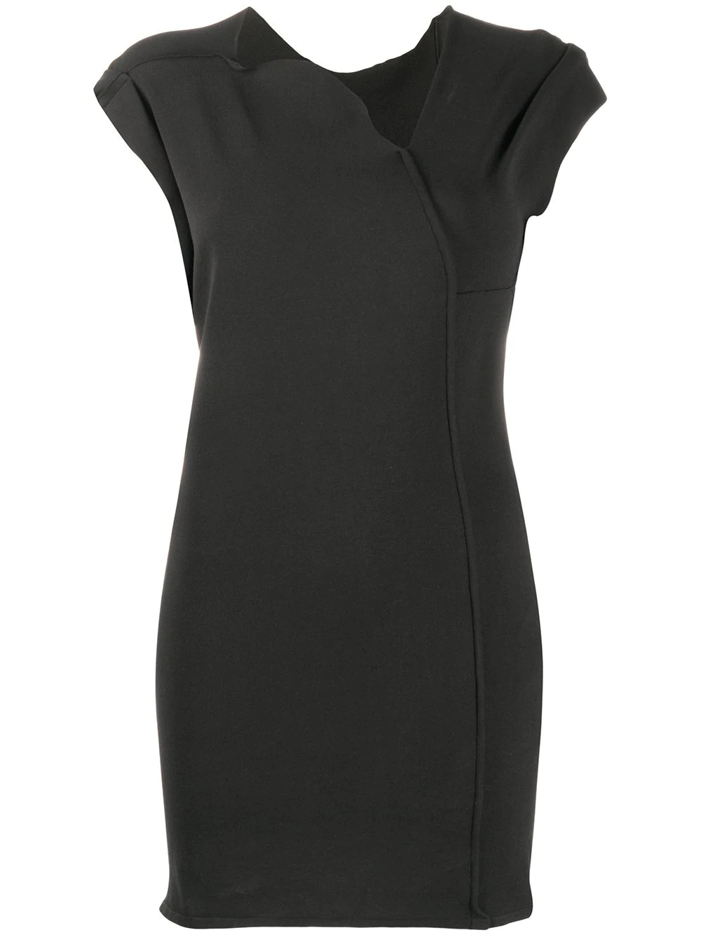 asymmetric neck dress - 1