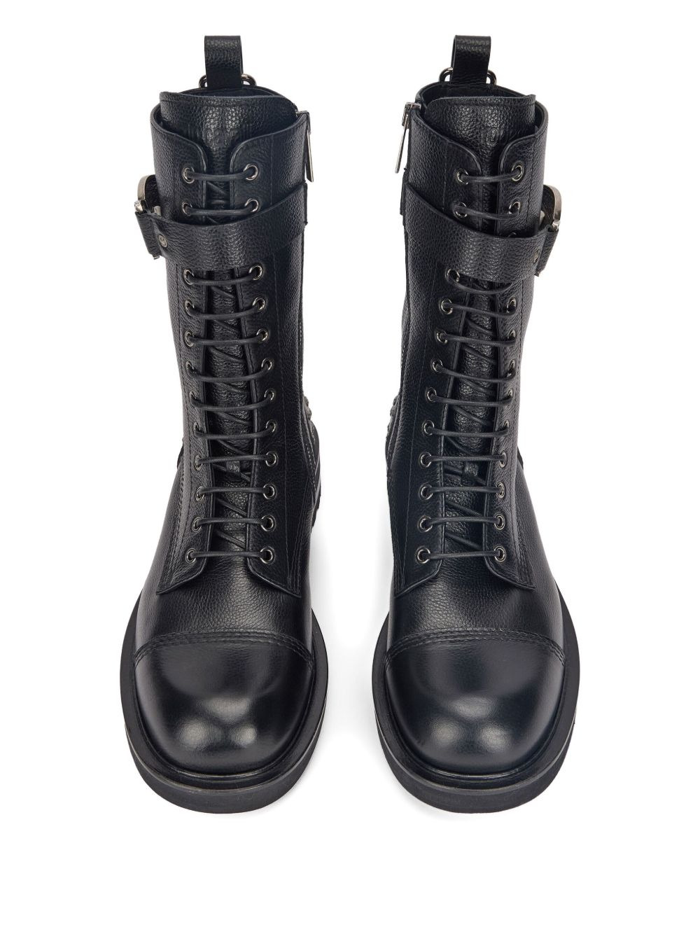 lace-up studded boots - 3