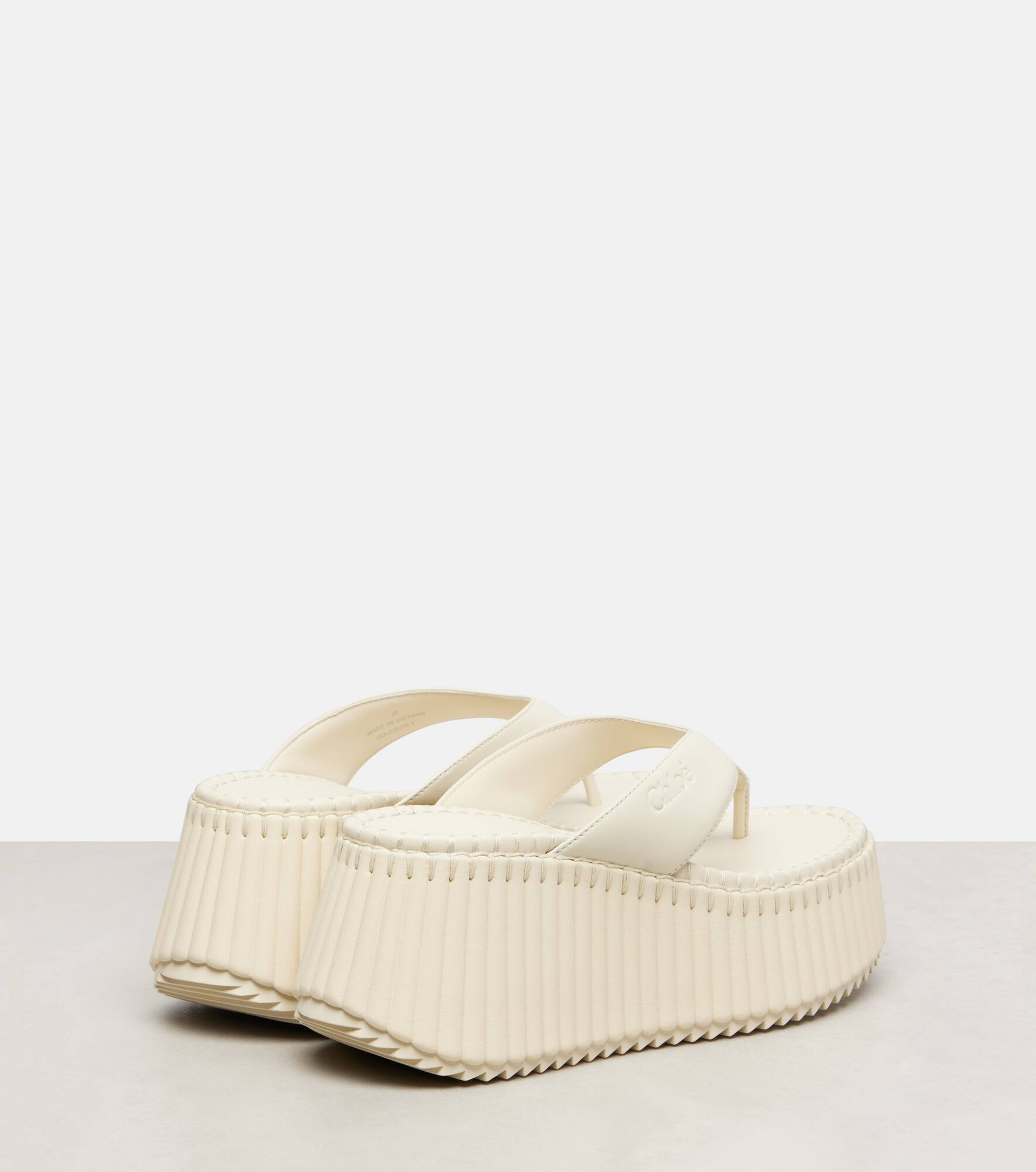 Nama 80 leather platform thong sandals - 2
