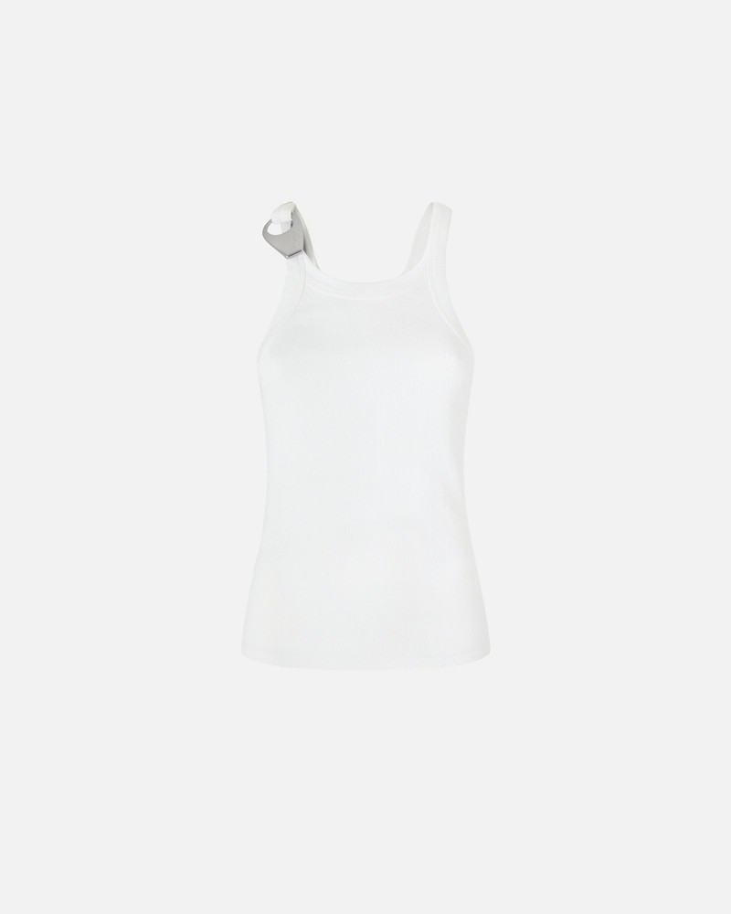 REIMAGINE BY PINKO X PATRICK MCDOWELL RIBBED VEST TOP WITH BUCKLE 1