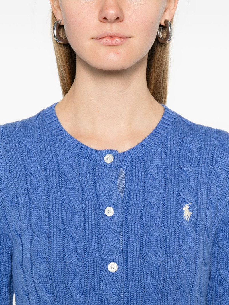 cable-knit buttoned cardigan 5