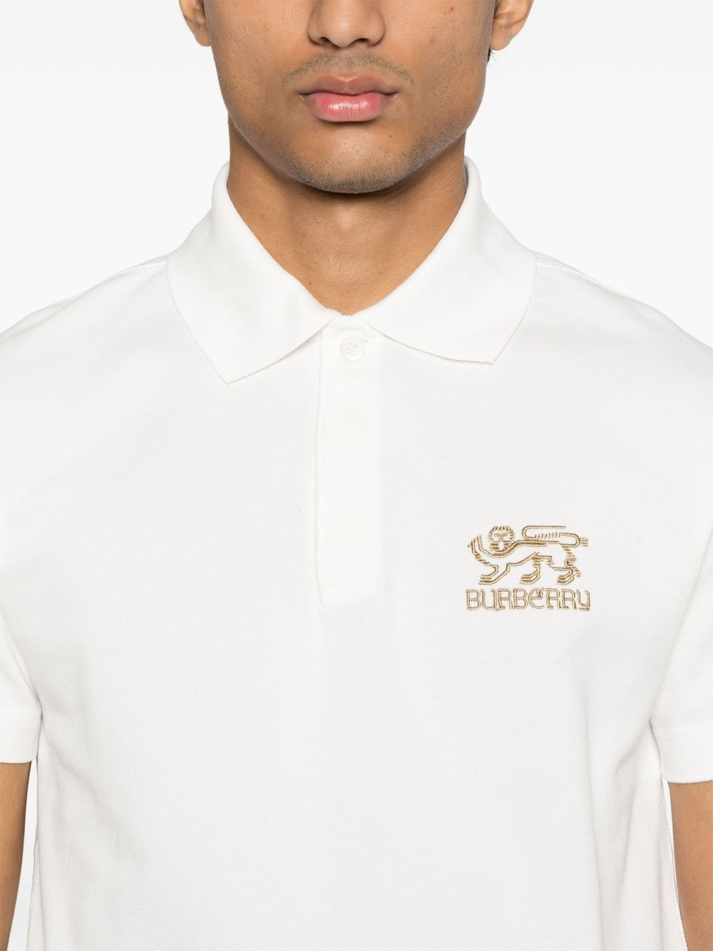 logo-embroidered polo shirt - 4