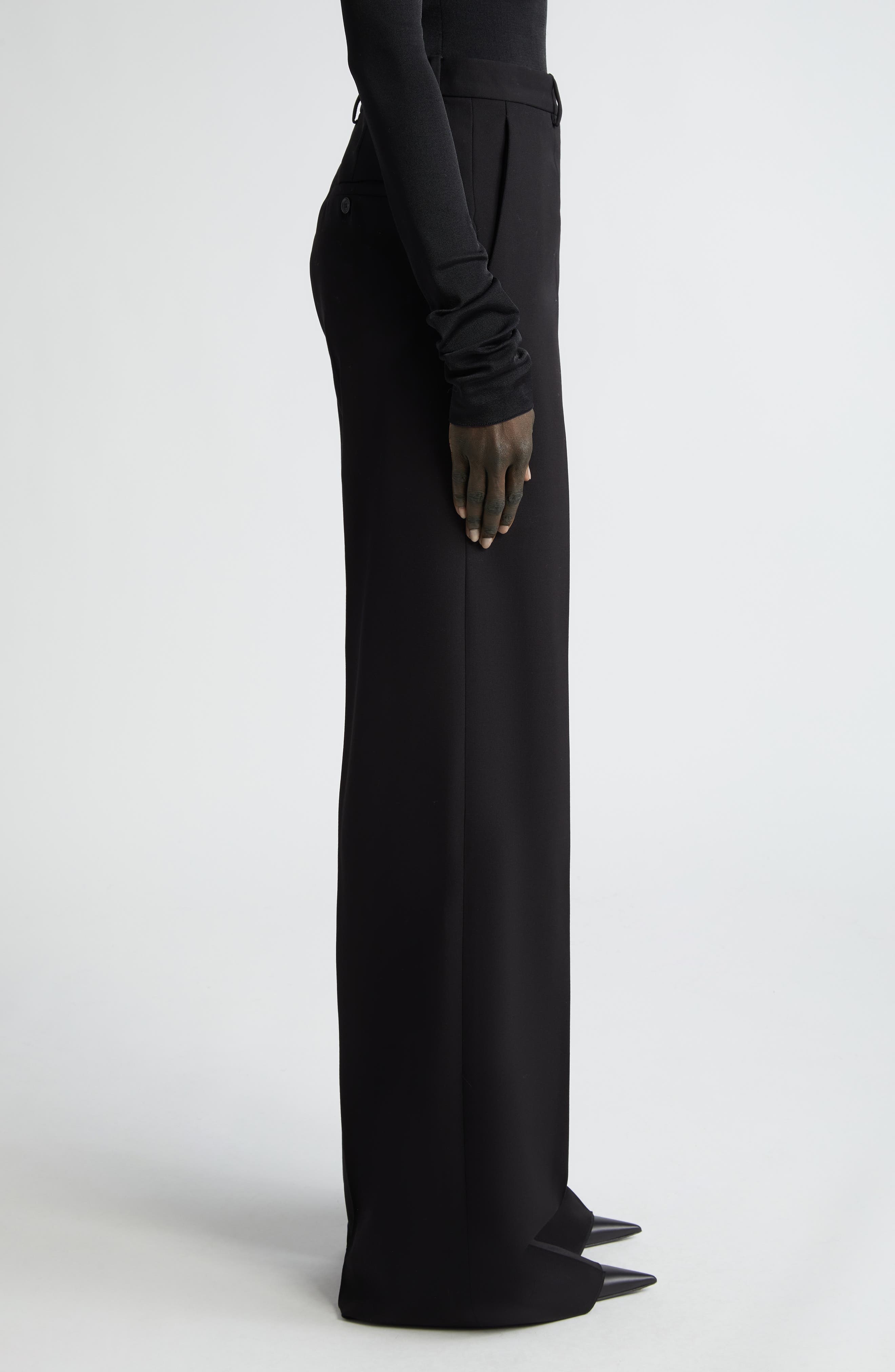Regular Fit Wool Barathea Pants - 4