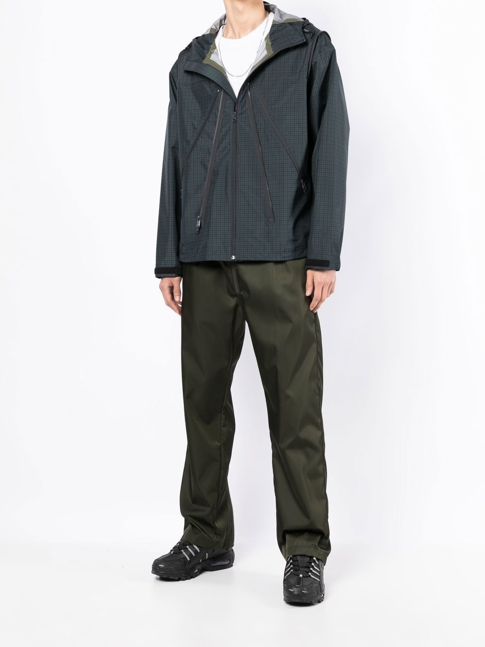 CHECK-PATTERN ZIP-FASTENING JACKET - 4