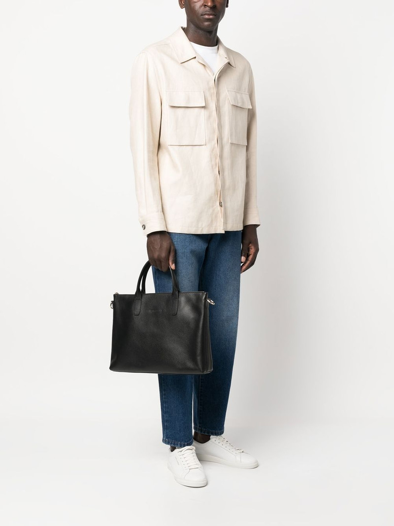 Longchamp Le Foulonna leather briefcase outlook