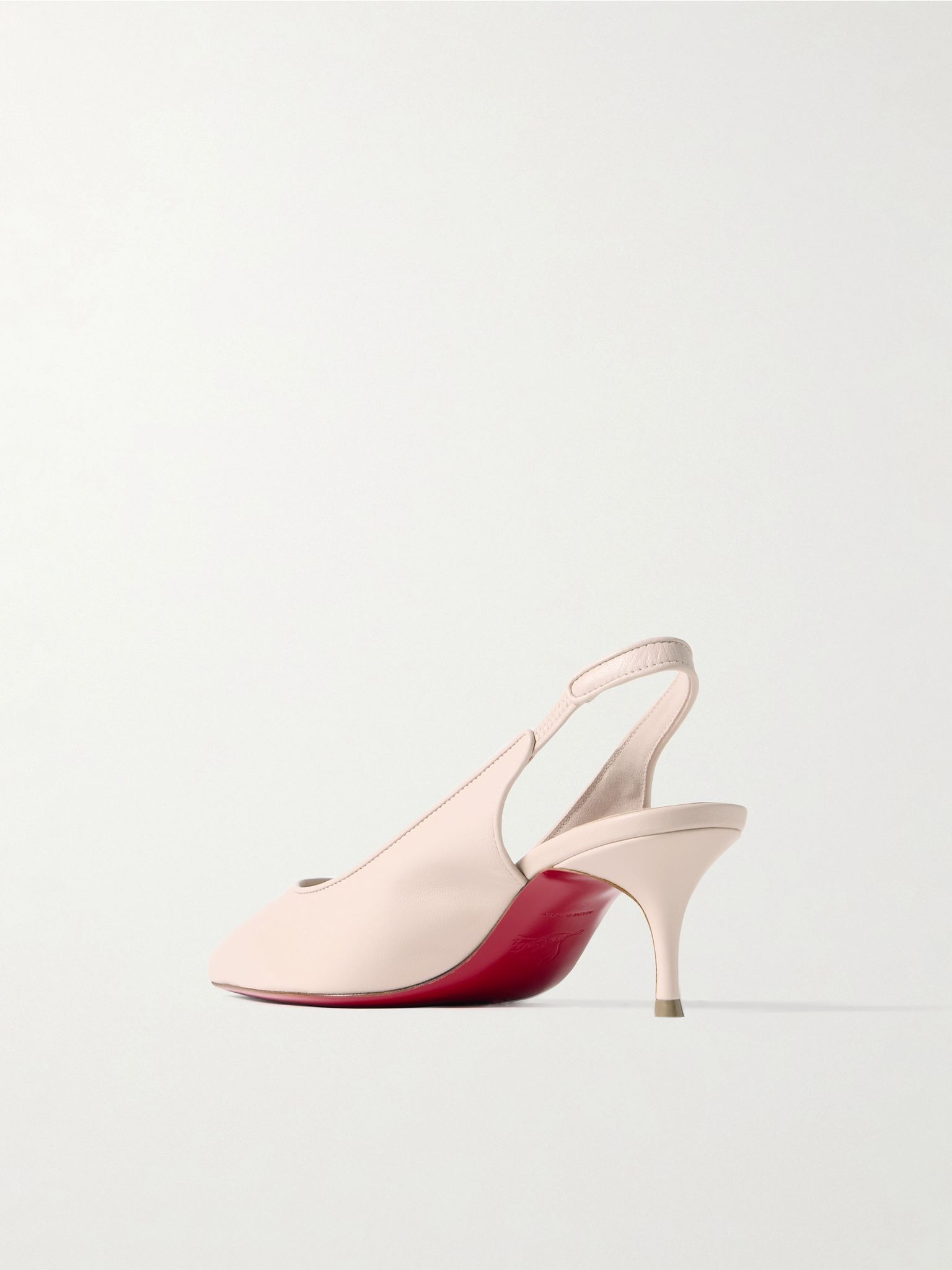 Sporty Kate 45 leather slingback pumps Cream - 3