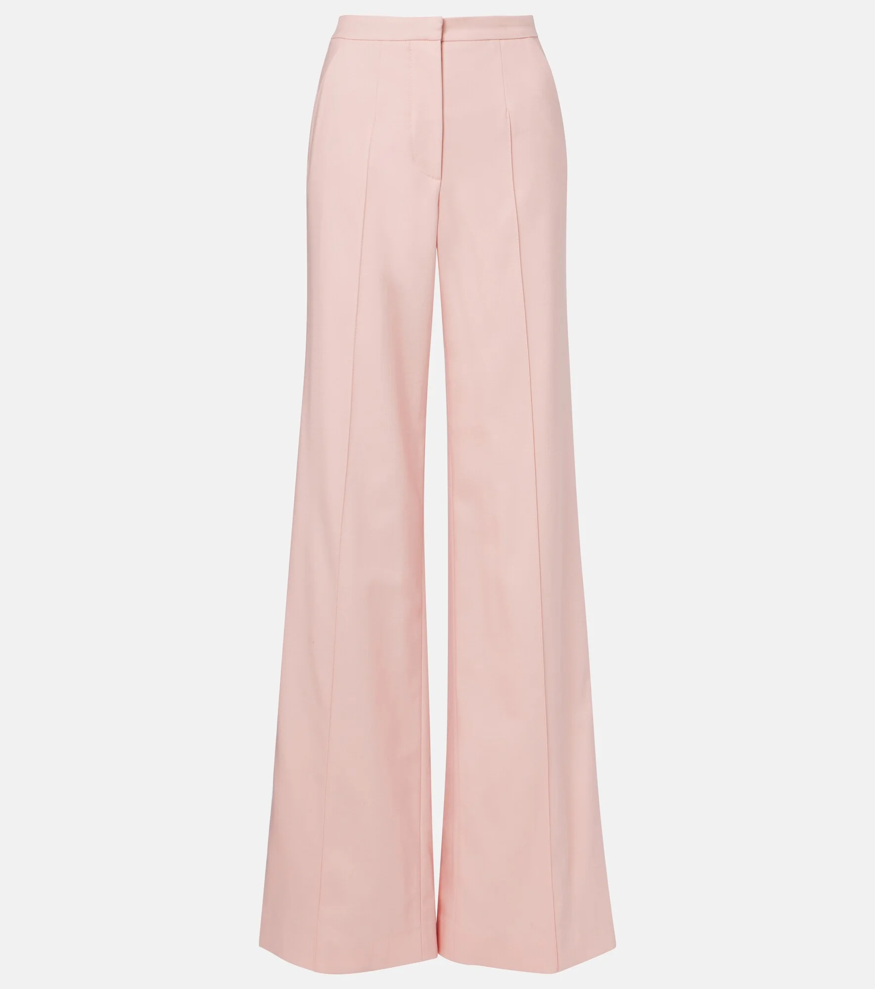 Pleated wool-blend wide-leg pants - 1