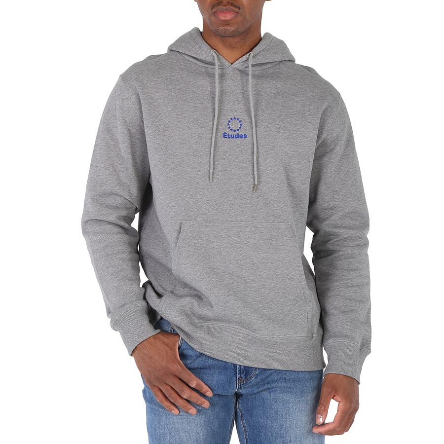 Etudes Men's Heather Grey Klien Logo Hoodie - 1