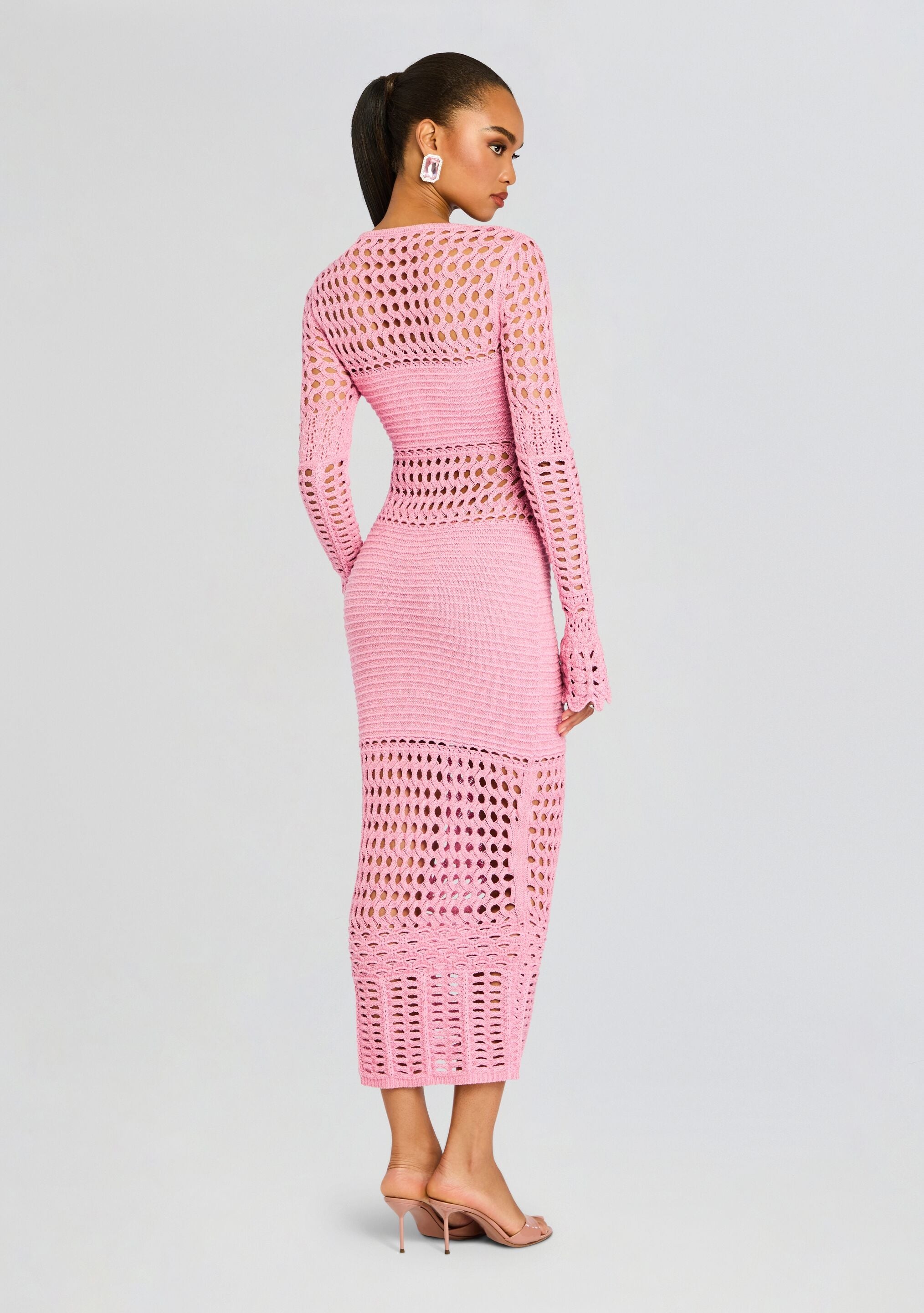AIRIE KNIT CROCHET DRESS - 4