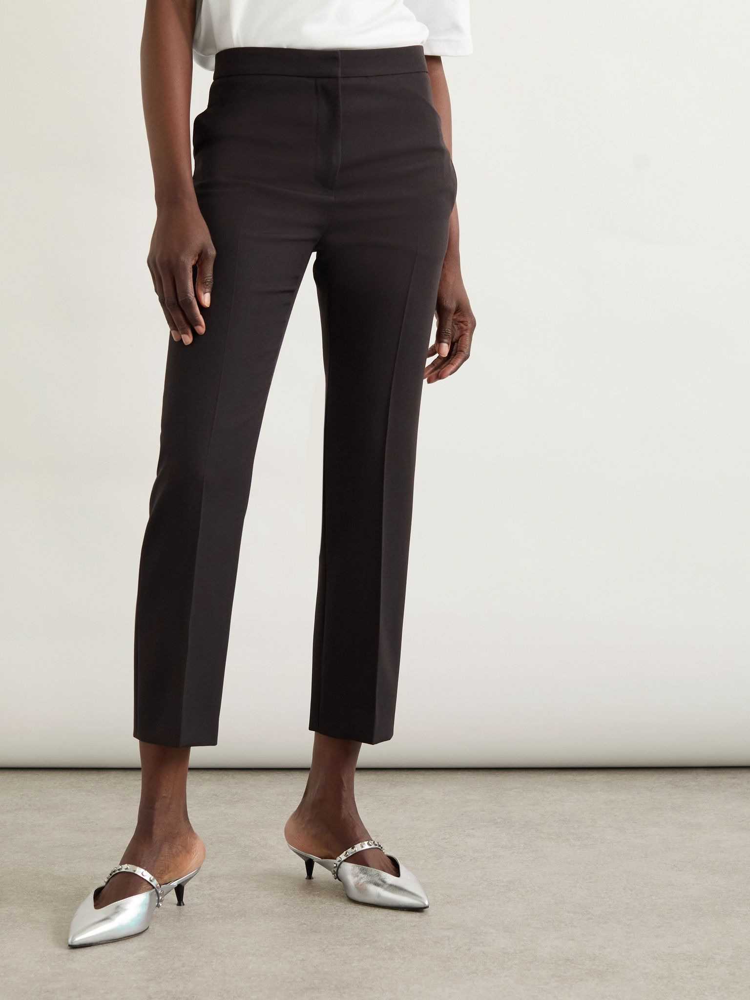 Wool tapered pants Dark brown - 3