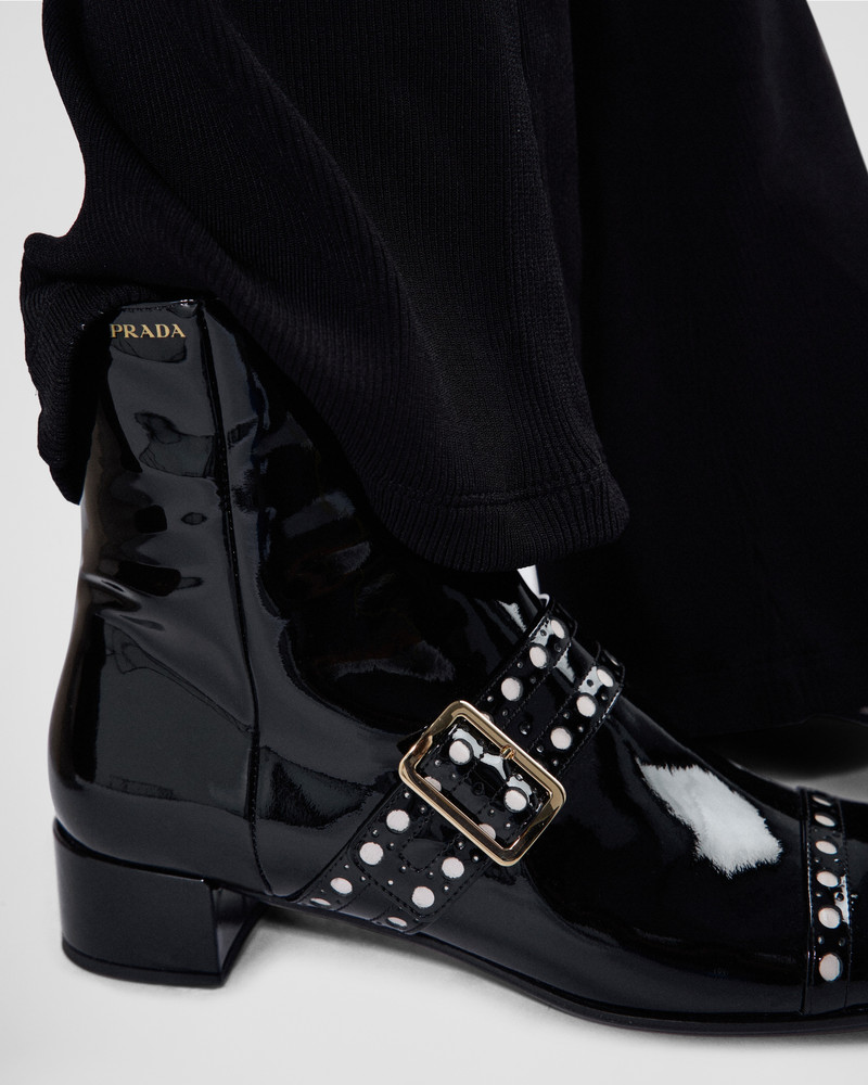Patent leather ankle boots 8