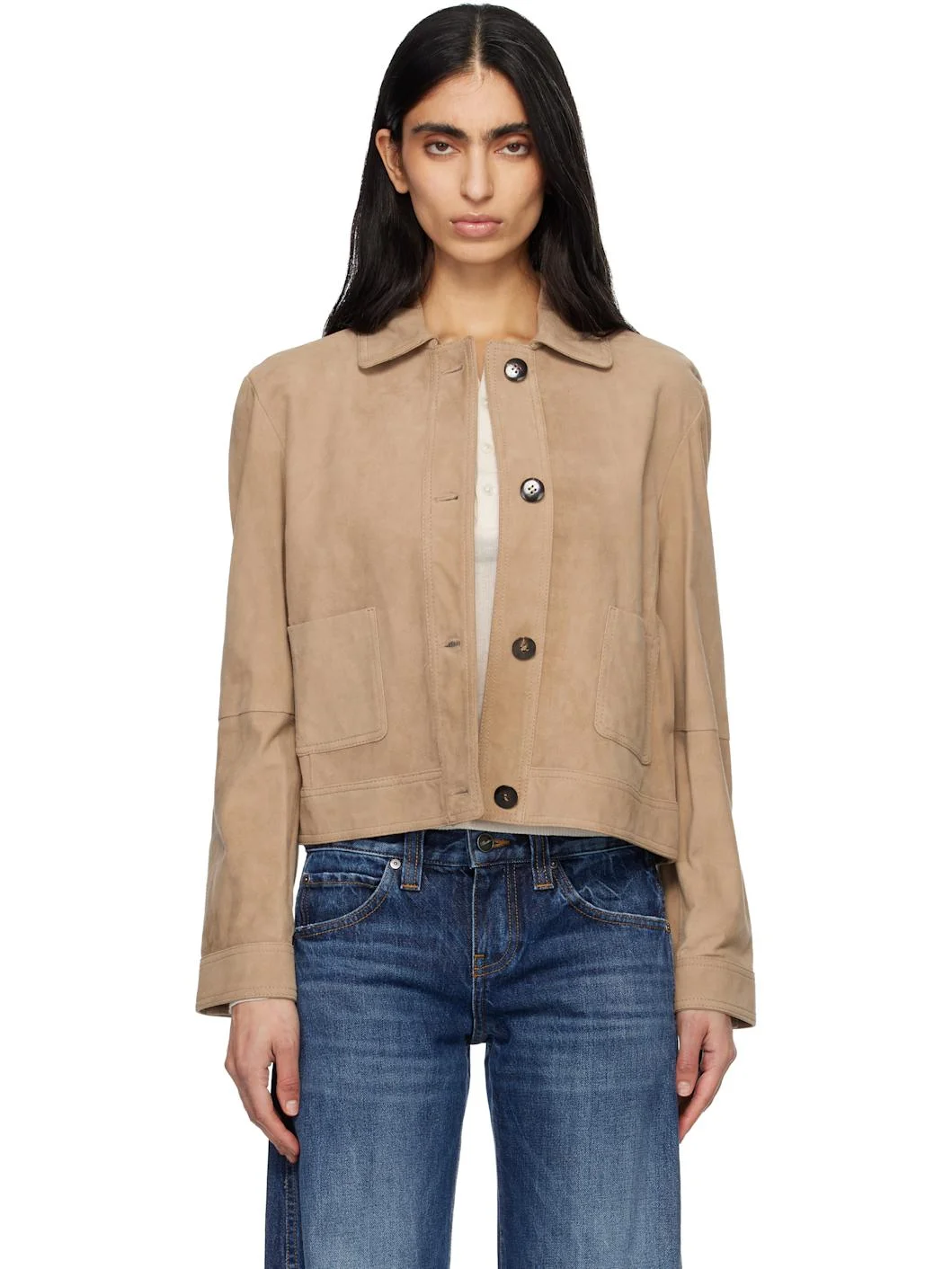 Tan Baia Suede Jacket - 1
