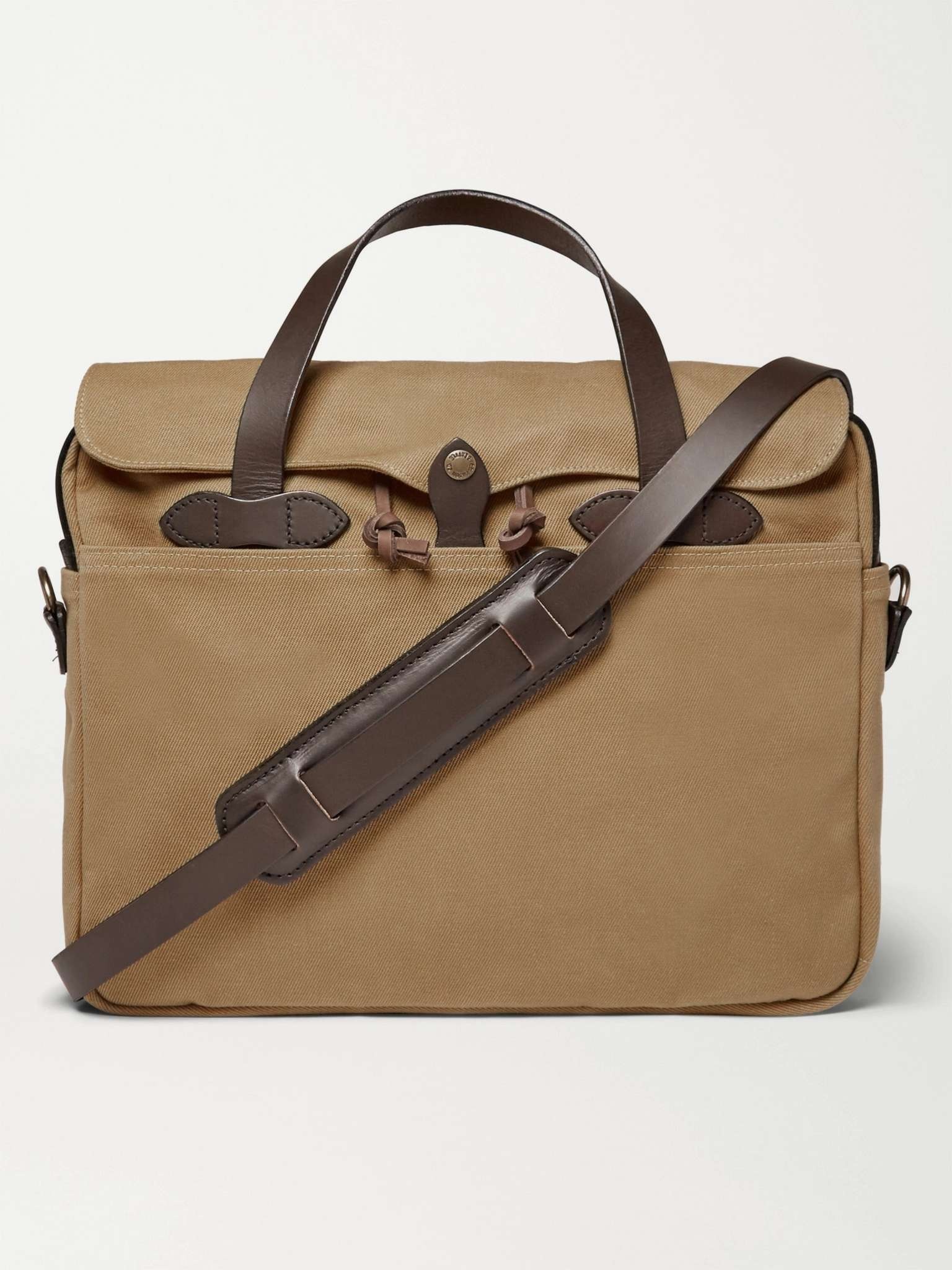 Original Leather-Trimmed Twill Briefcase - 1