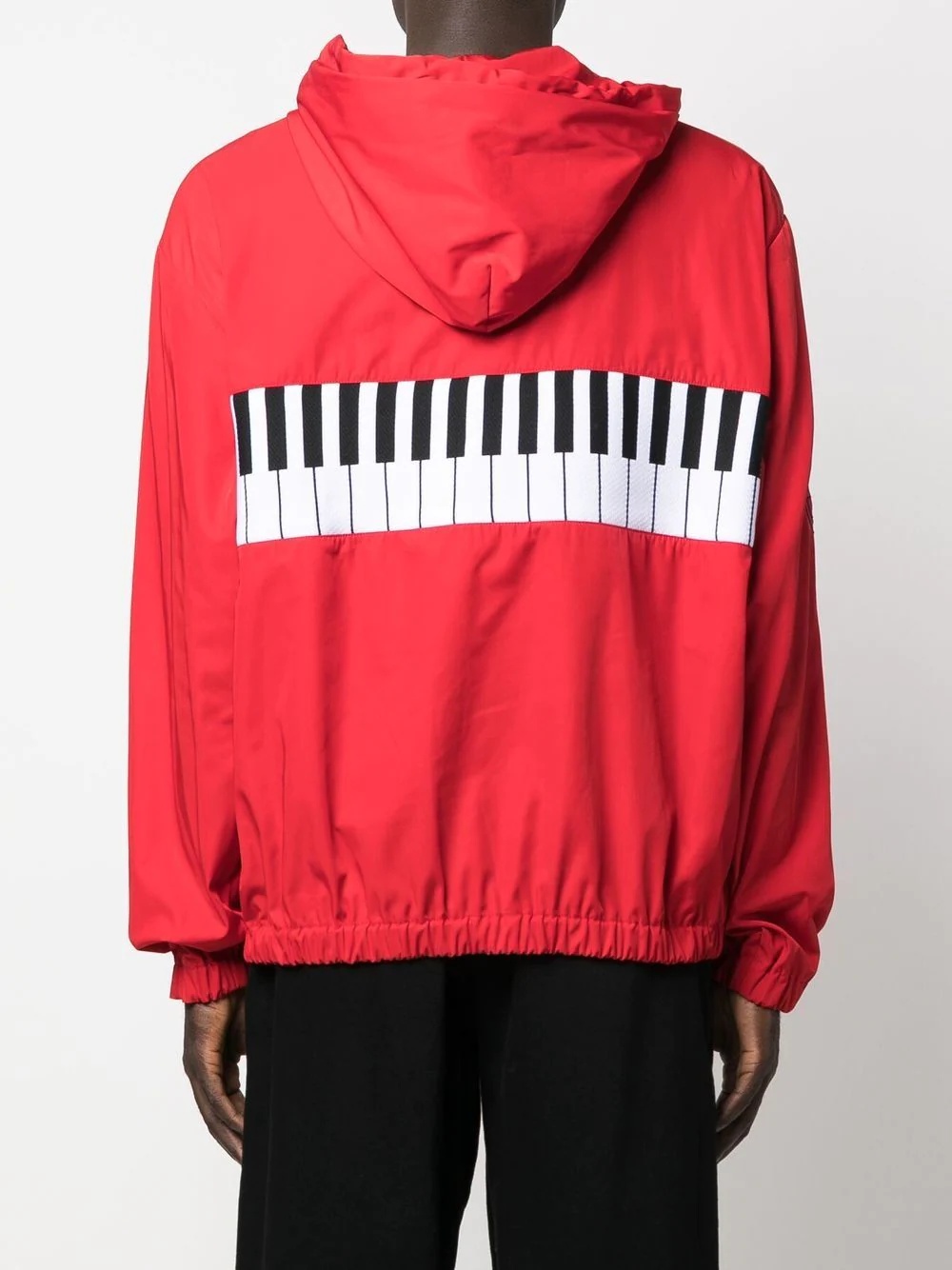 piano-print half-zip jacket - 4