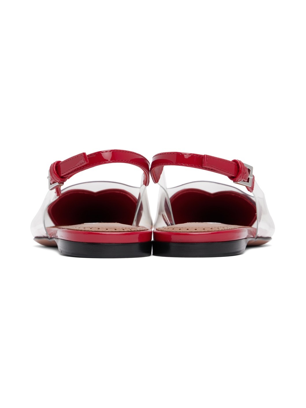 Red 'Le Cœur' Ballerina Flats - 2