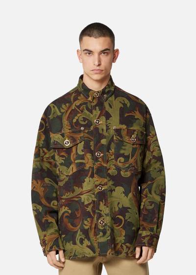 VERSACE Baroccoflage Print Denim Jacket outlook