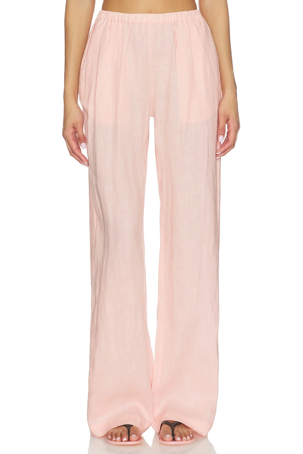 Linen Low Waist Day Pant - 1