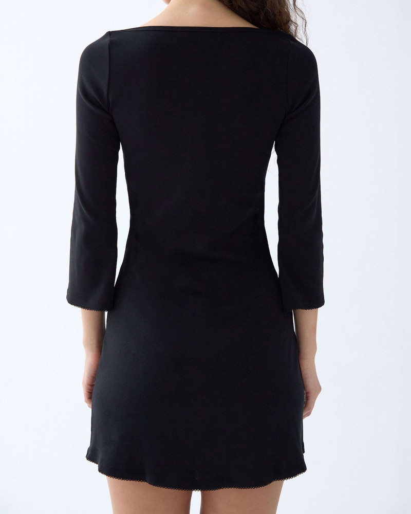 The Rina Dress: Cotton Jersey Black 4