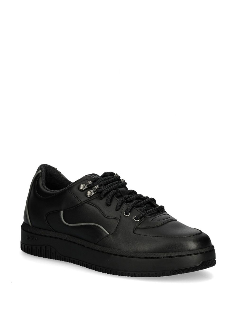 HUGO faux-leather sneakers outlook