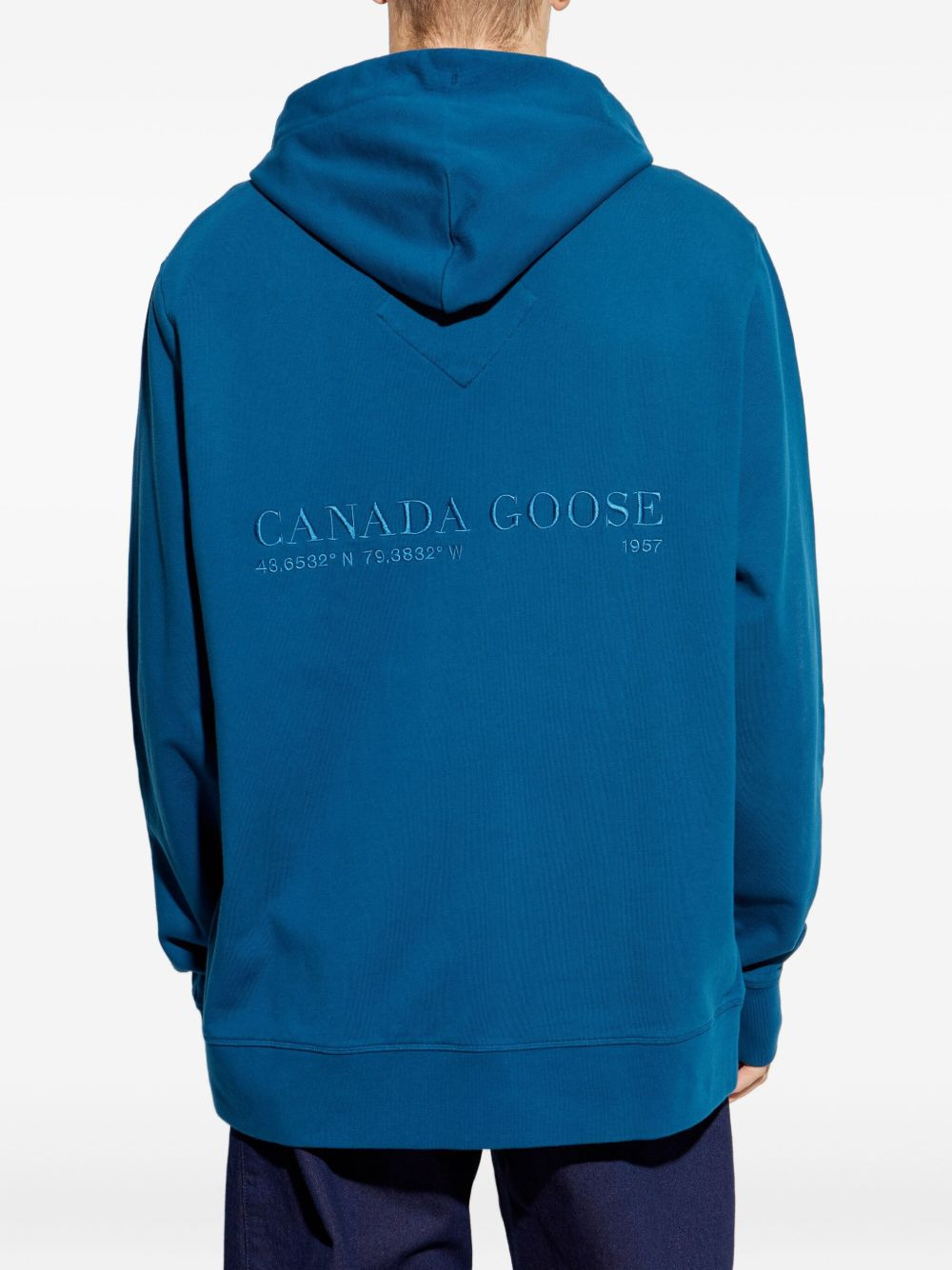 Huron embroidered-logo hoodie - 4