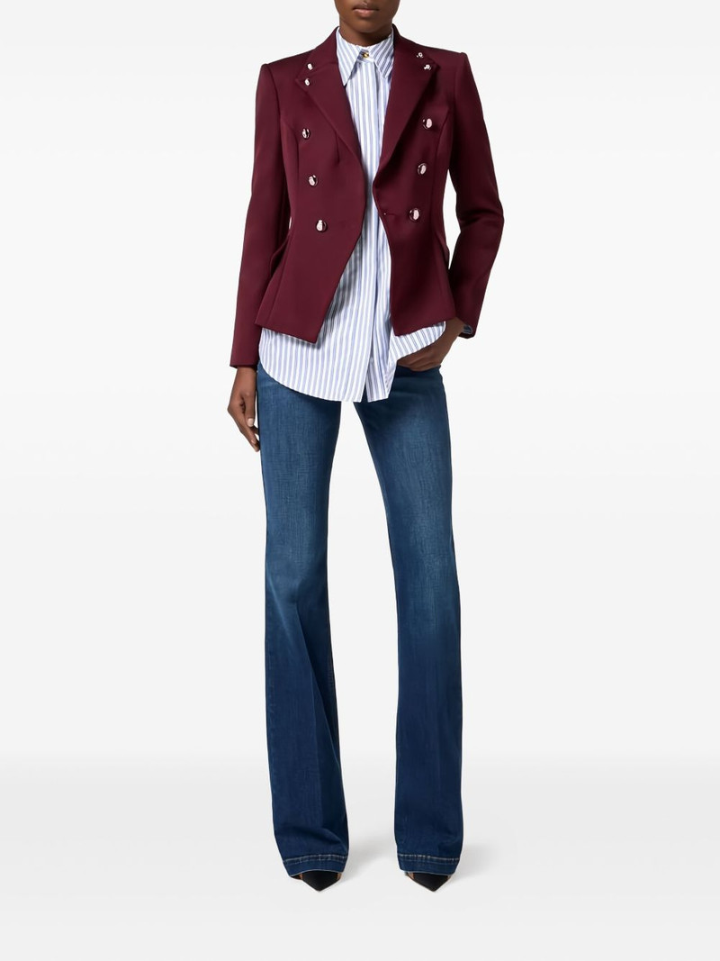 ELISABETTA FRANCHI double-breasted enamelled-buttons blazer outlook