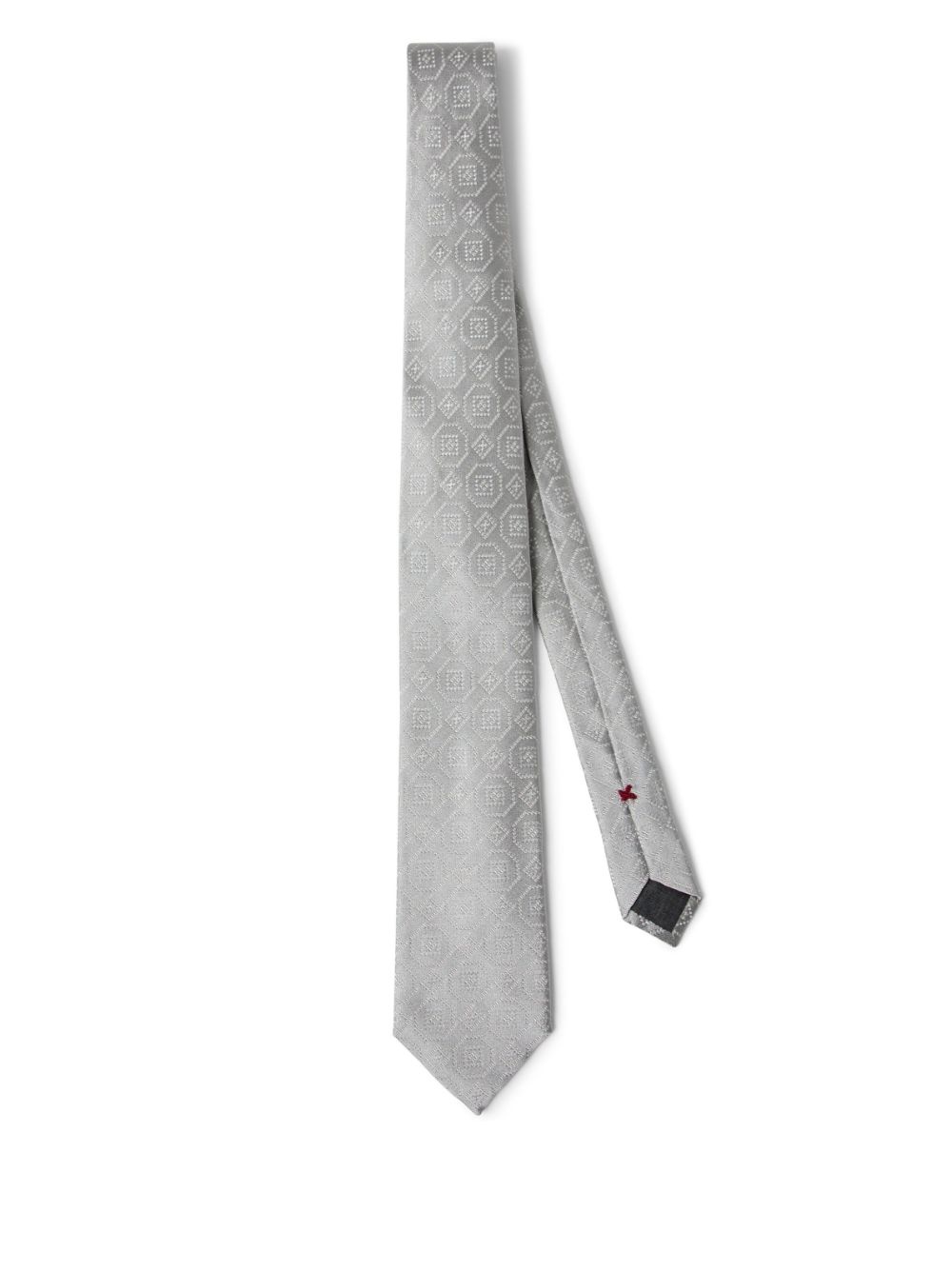 geometric-pattern necktie - 1