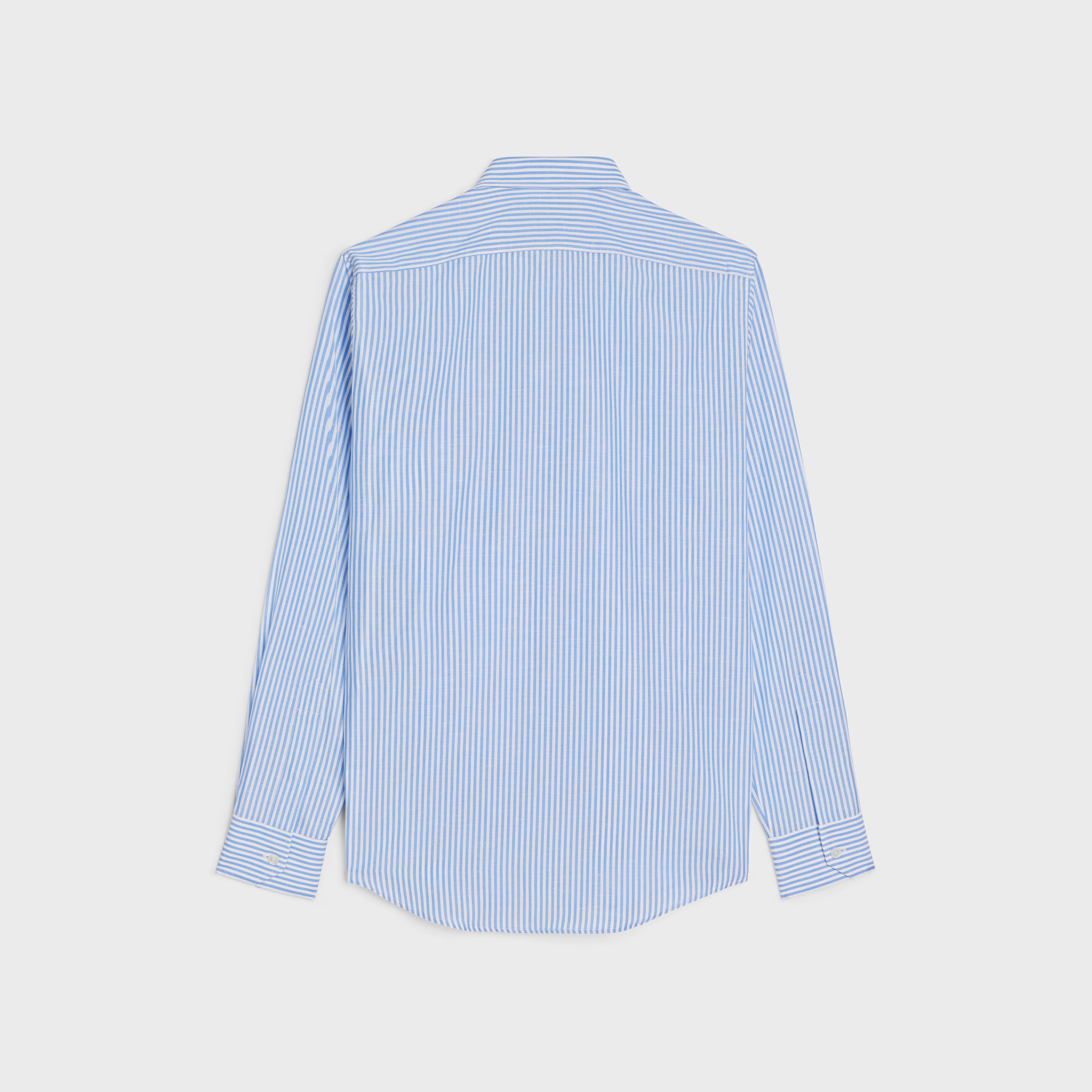 loose shirt in striped cotton linen - 2