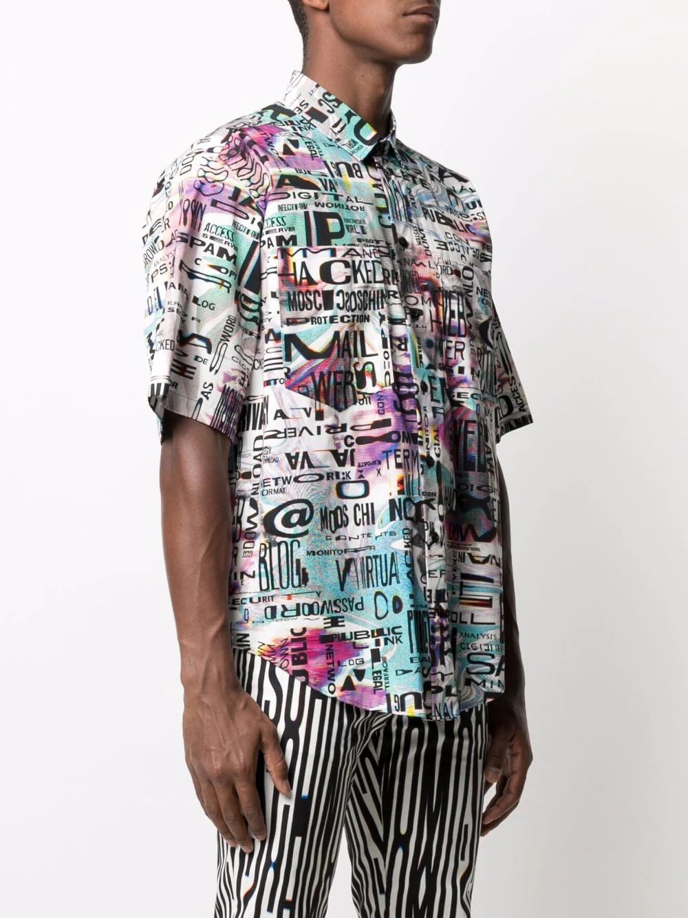 Glitch print short-sleeve shirt - 3