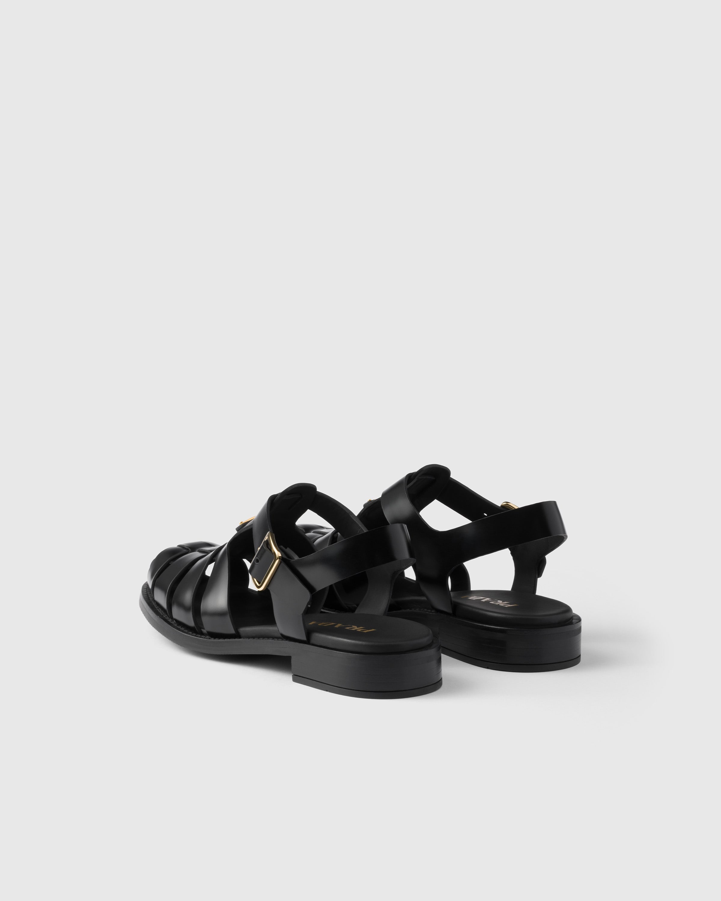 Brushed leather fisherman sandals - 4