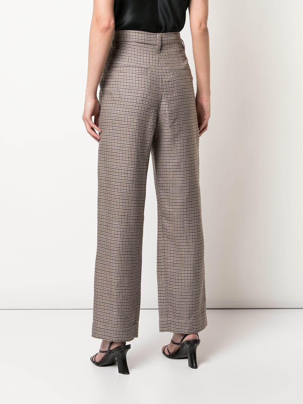 houndstooth check twist trousers - 4