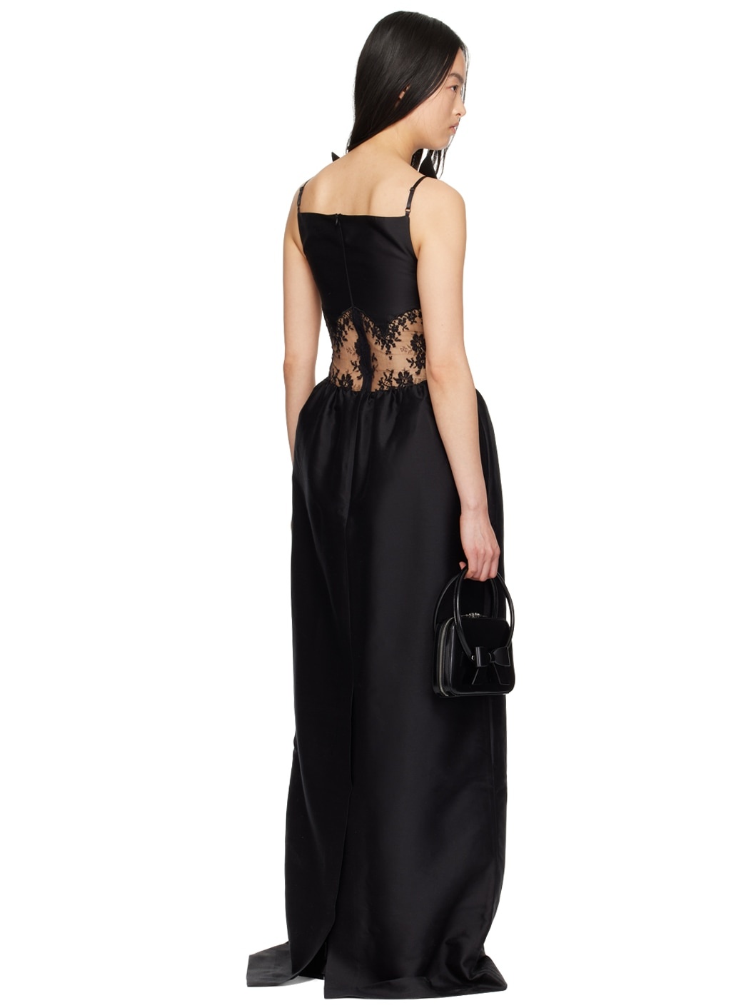 Black Paneled Maxi Dress - 3