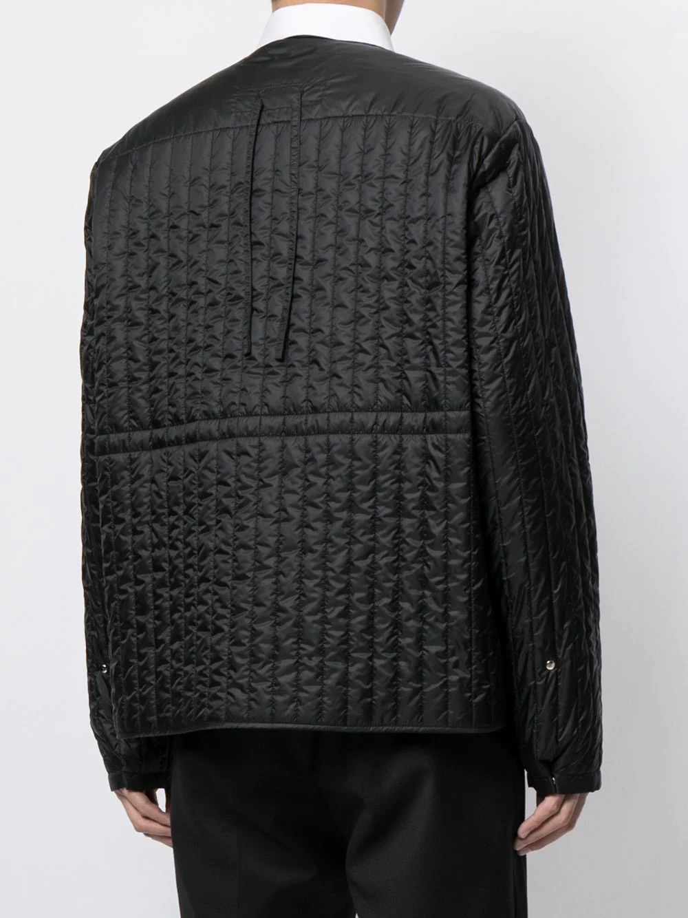 quilted single-breasted jacket - 4