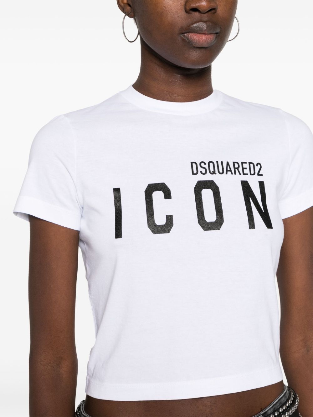 logo-print cropped T-shirt - 5