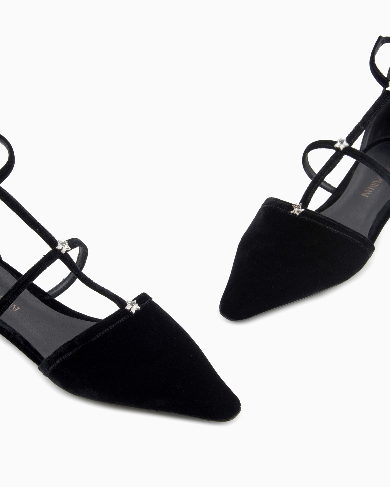 Pointed boots with velvet cage construction - 4