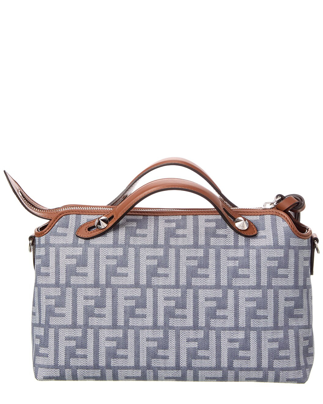 FENDI By The Way Soft Medium FF Denim & Leather Shoulder Bag - 2