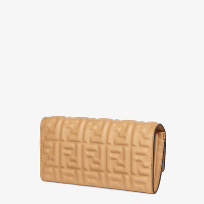 FENDI Beige nappa leather wallet outlook