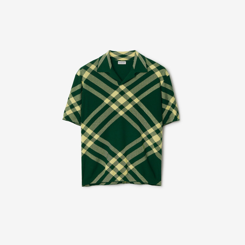Check Wool Blend Polo Shirt 1
