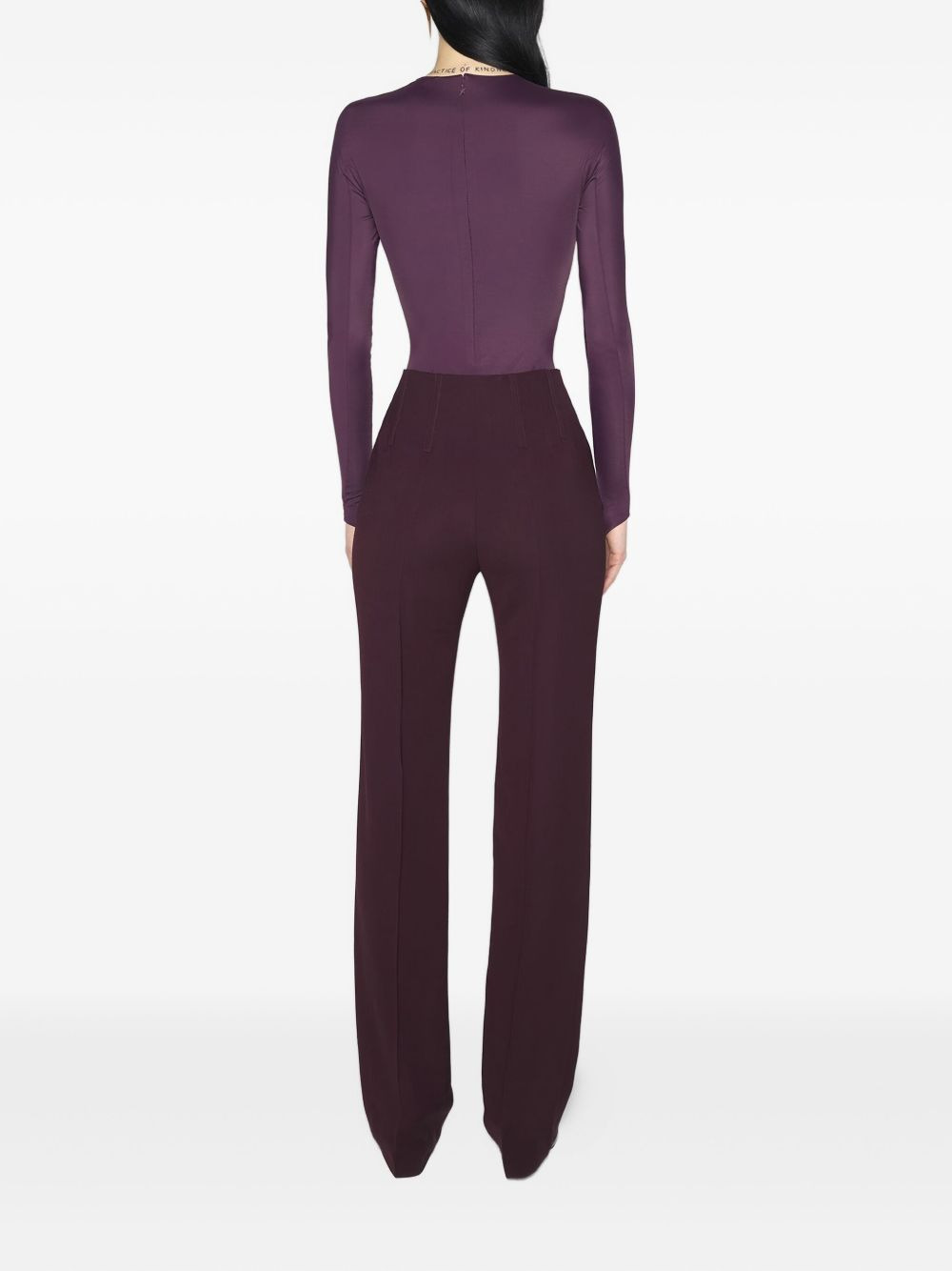 embossed-logo long-sleeve bodysuit - 3
