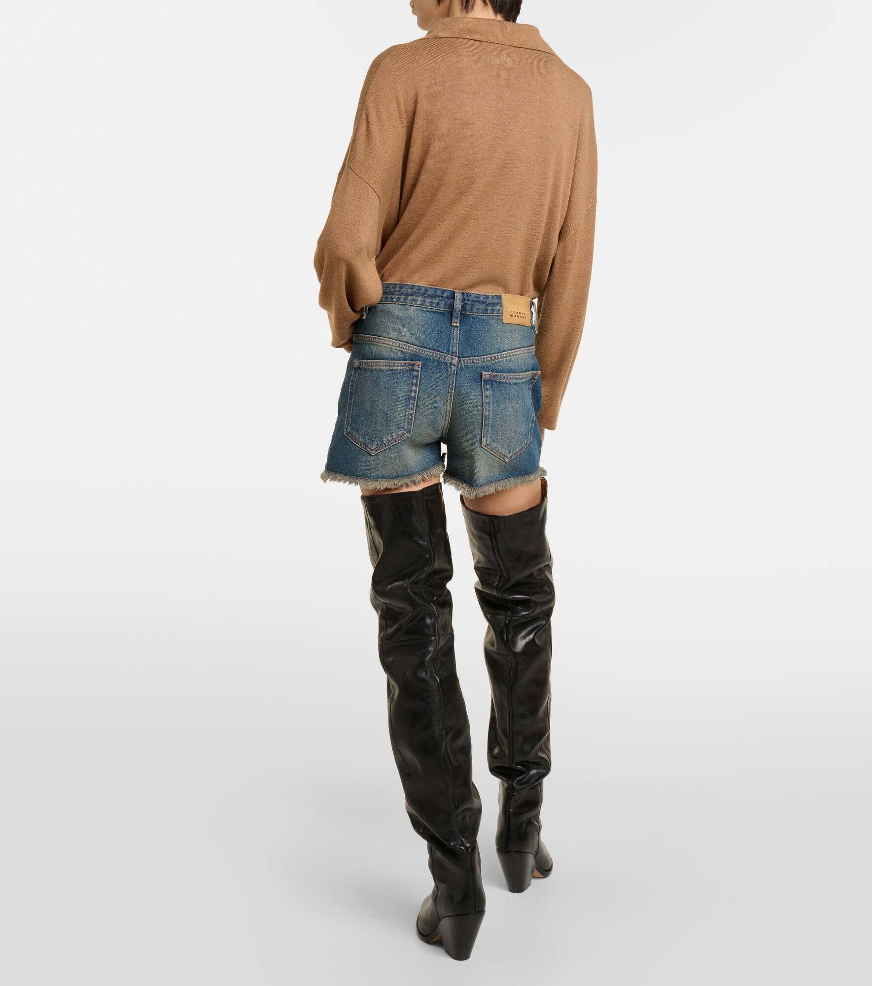 Lesia mid-rise denim shorts - 3