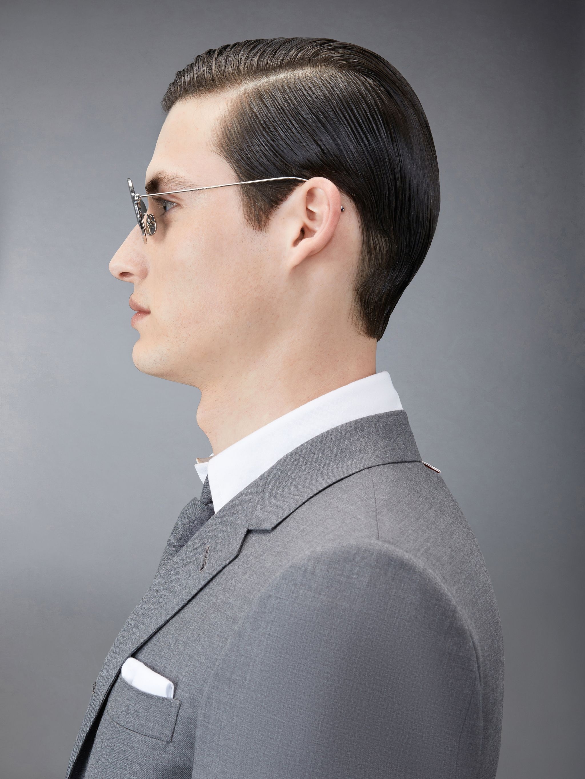 SQUARE SUNGLASSES IN TITANIUM - 3