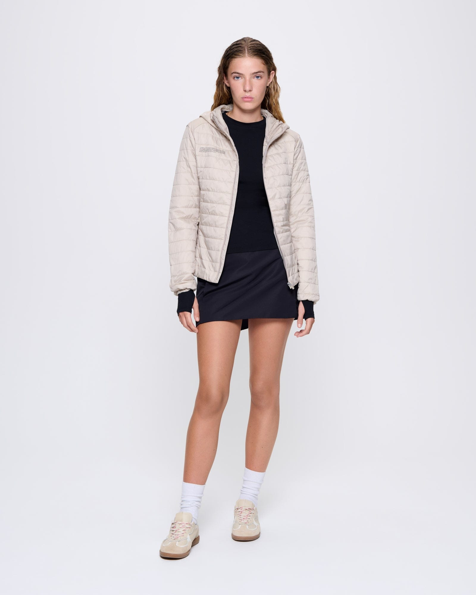 Womens Flower-Warmth Lite Jacket - Wheat Beige - 2